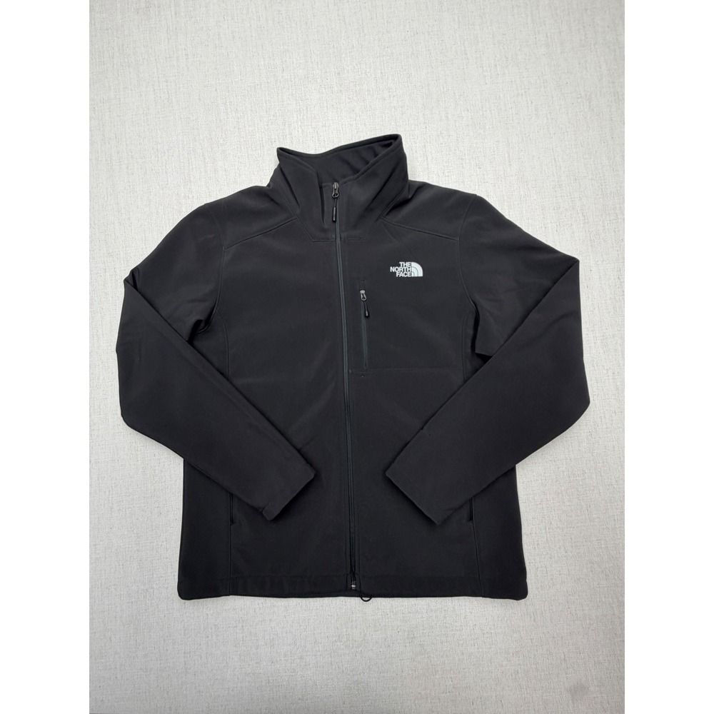 The North Face Mens Black WindWall Softshell Full Zip Jacket Large ARROW Logo